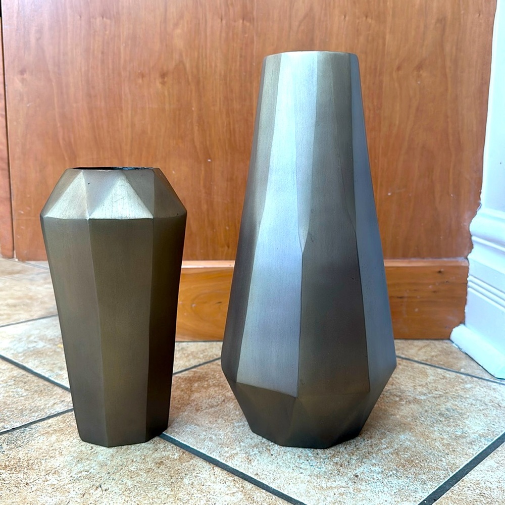 2 Pier 1 modern geometric vases